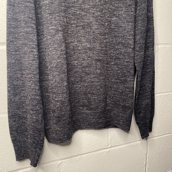 J Crew Mens Size Medium Crewneck Sweater Gray Linen Wool Alpaca Acrylic Pullover - Picture 4 of 8